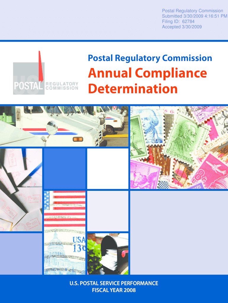 Annual Compliance Determination U S Postal Regulatory Prc  Form