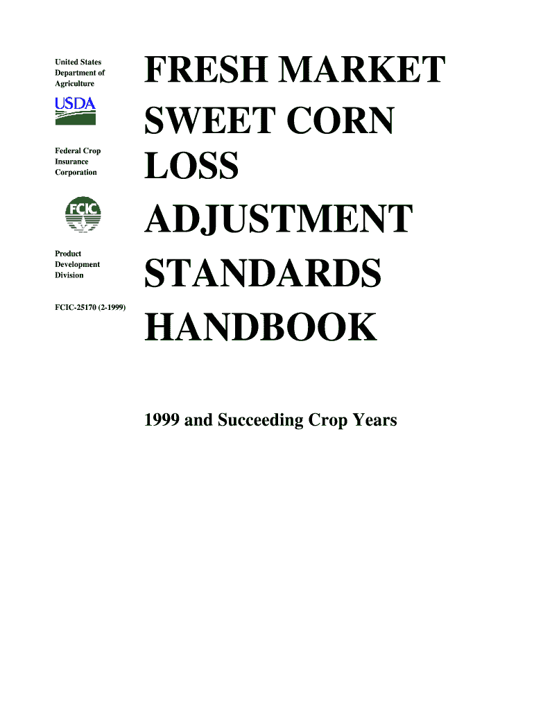 Pilot Loss Adjustment Standards Handbook USDA Risk  Form