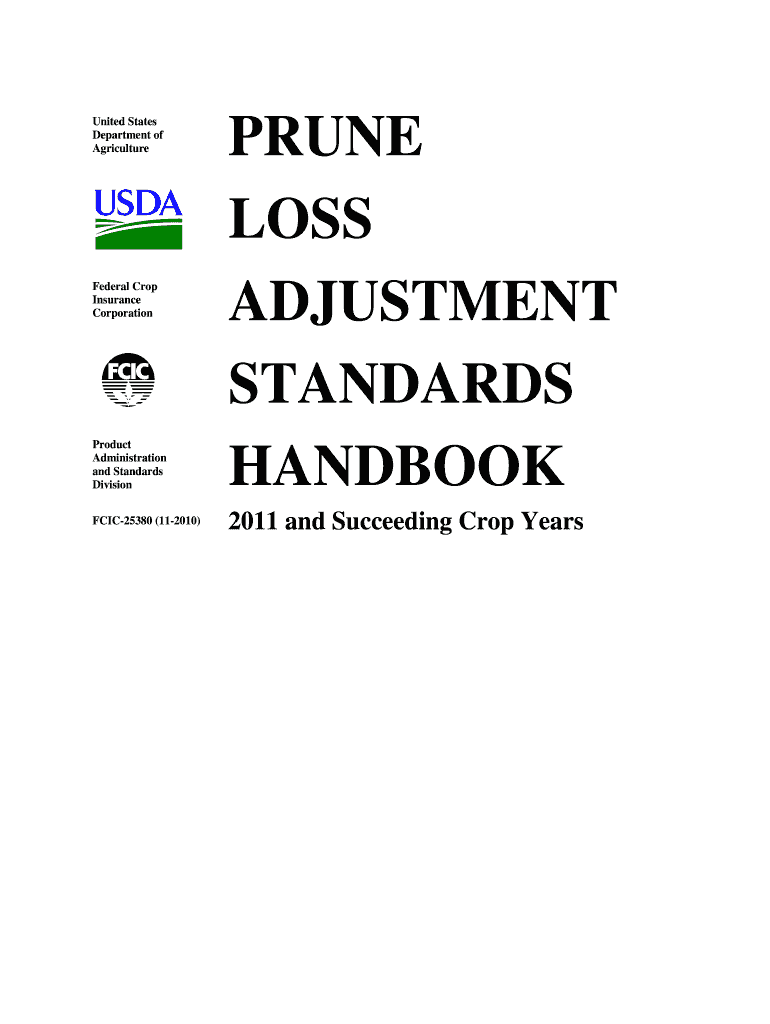 PRUNE LOSS ADJUSTMENT  Form