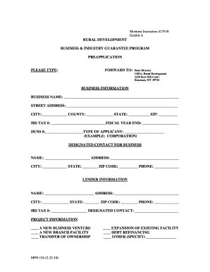 Montana Instruction 4279 B USDA Rural Development Rurdev Usda  Form