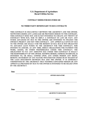 Contract Rider Form 220 DOCX