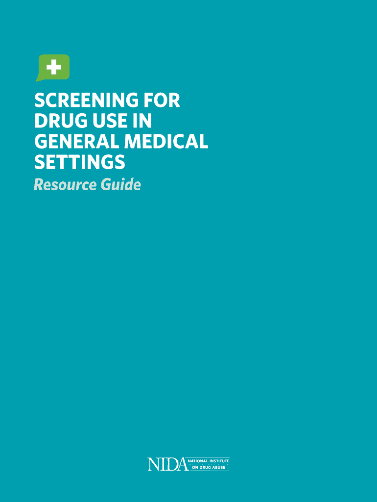 Screening for Drug Use in General Medical Settings Integration Samhsa  Form