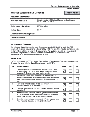 PDF 508 Checklist 1 18  Form