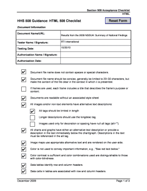 HTML508Checklist 1 18  Form