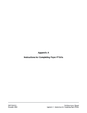 Appendix a Instructions for Completing Paper PT&amp;amp Samhsa  Form