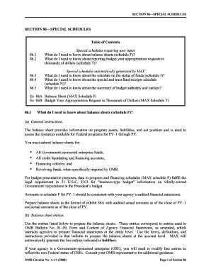 SECTION 86 SPECIAL SCHEDULES SECTION 86 SPECIAL SCHEDULES Georgewbush Whitehouse Archives  Form