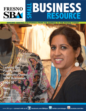 Fresno Small Business Resource SBA Sba  Form