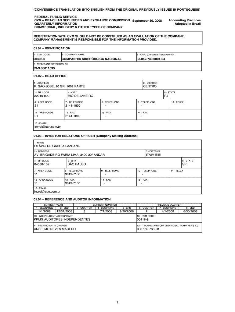 CONVENIENCE TRANSLATION into ENGLISH from the Sec  Form