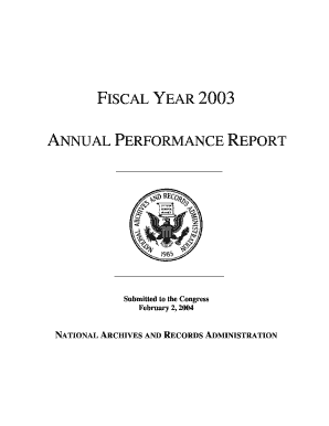 FISCAL YEAR ANNUAL PERFORMANCE REPORT National Archives
