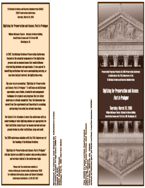 Digitizing for Preservation and Access Past is Prologue Preservation Conference Archives  Form