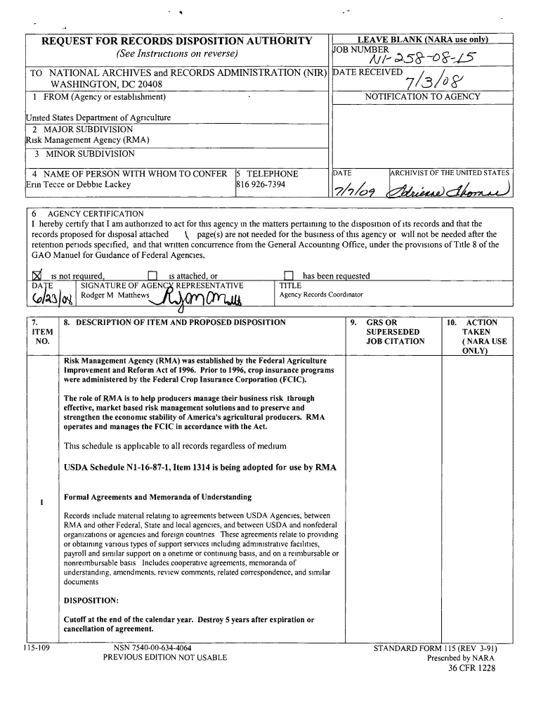 Formal Agreements and Memoranda of Understanding Archives