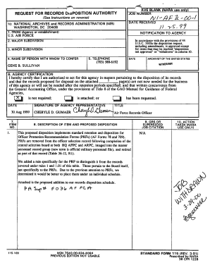 Officer Promotion Recommendation Forms PRFs Archives