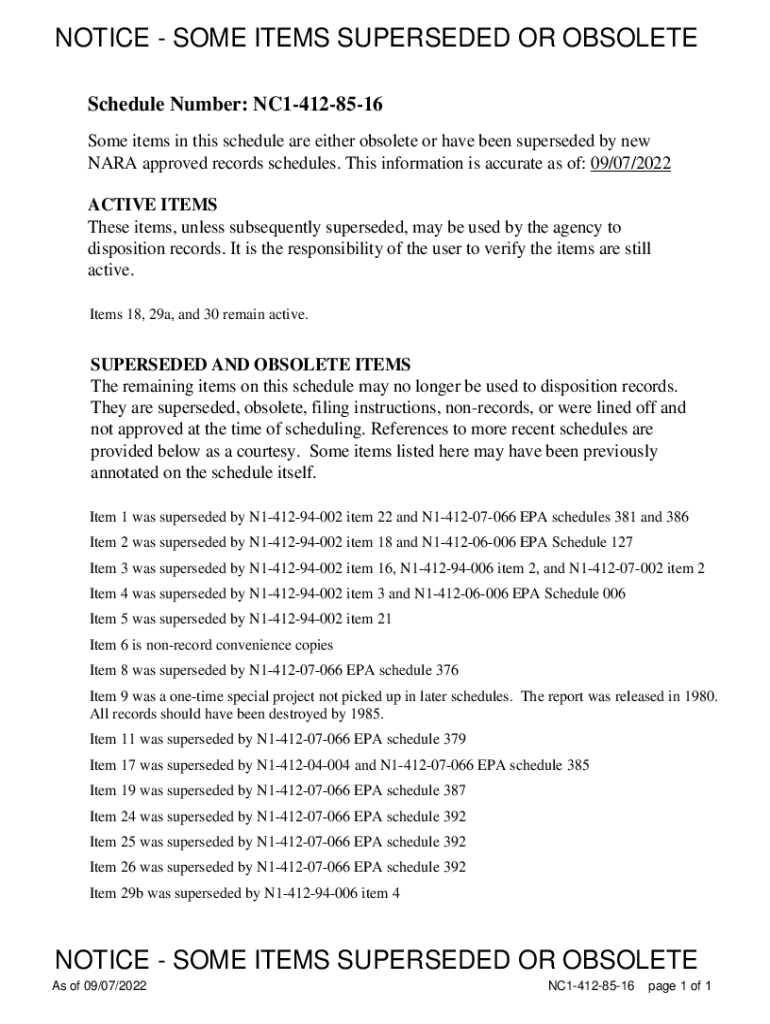 The Office of International Activities Records Control Schedules  Form