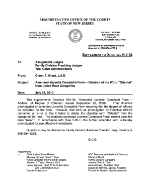 Blank Court Complaint Form for Court