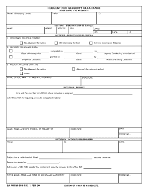 Security Clearance Form PDF