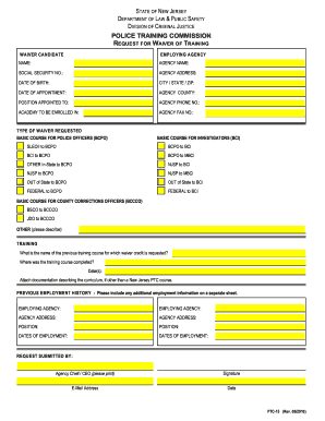 Nj Ptc Waiver  Form