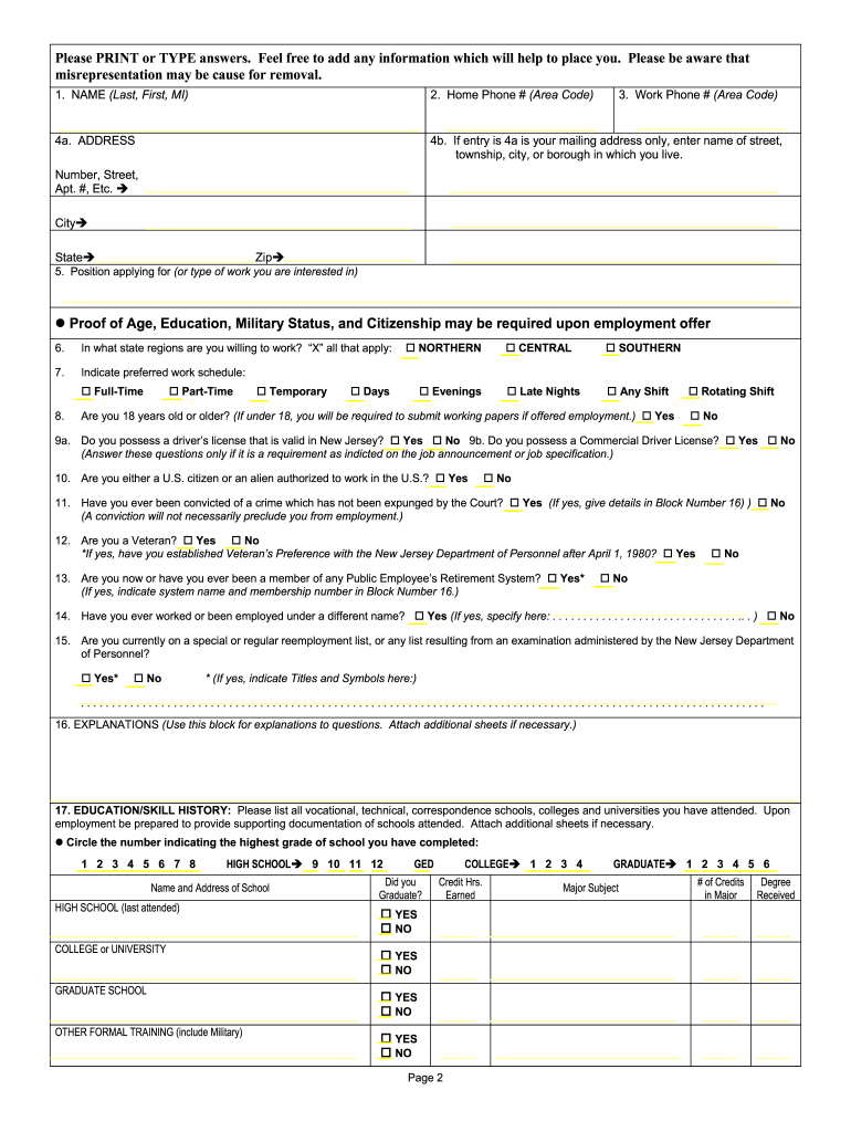  Njdot Application 2010