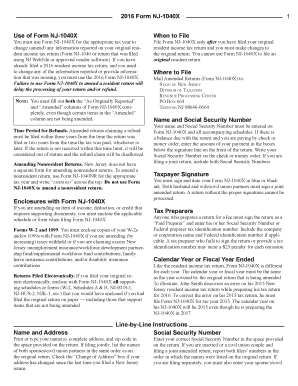 Amended Resident Return Instructions 1040X Amended Resident Return Instructions 1040X  Form