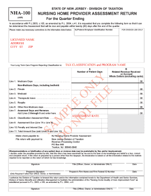 Nj Division of Taxation Form