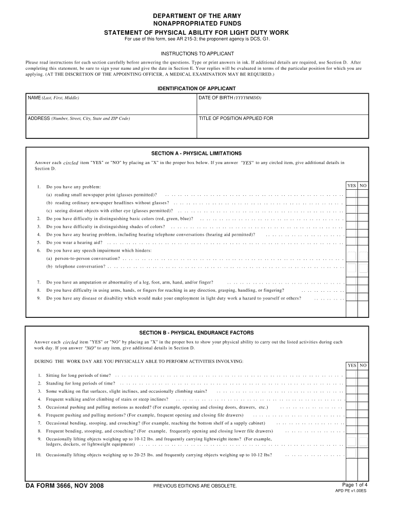  for Light Duty Work Restriction Form 2008-2024