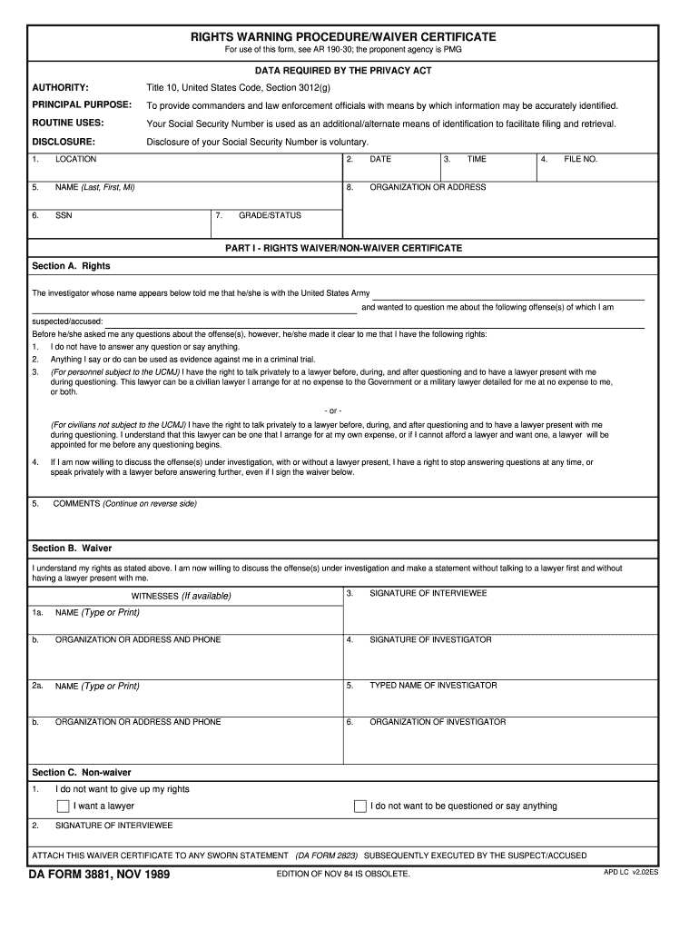 Da 3881  Form