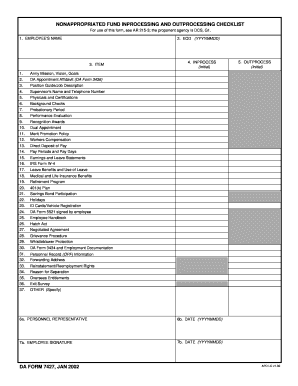 Inprocessing Checklist Template  Form