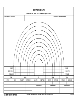 Range Card Template  Form