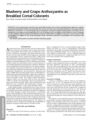 Blueberry and Grape Anthocyanins as Breakfast Cereal Colorants Jfsv64n6ms19990215 Nsrdec Natick Army  Form