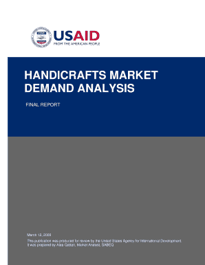HANDICRAFTS MARKET DEMAND ANALYSIS USAID PDF Usaid  Form