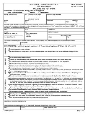 CG4201 PDF Welding and Hot Work Uscg  Form