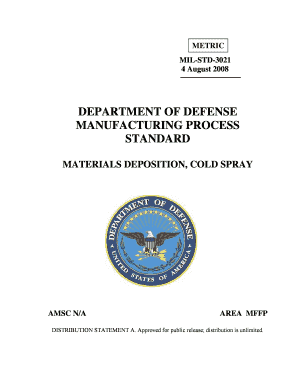 Mil Process Materials Deposition  Form