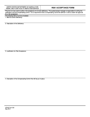 Nist Risk Acceptance Template  Form