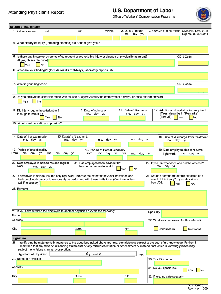  Ca 20 Form 1999