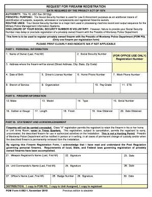 Monterey Army  Form