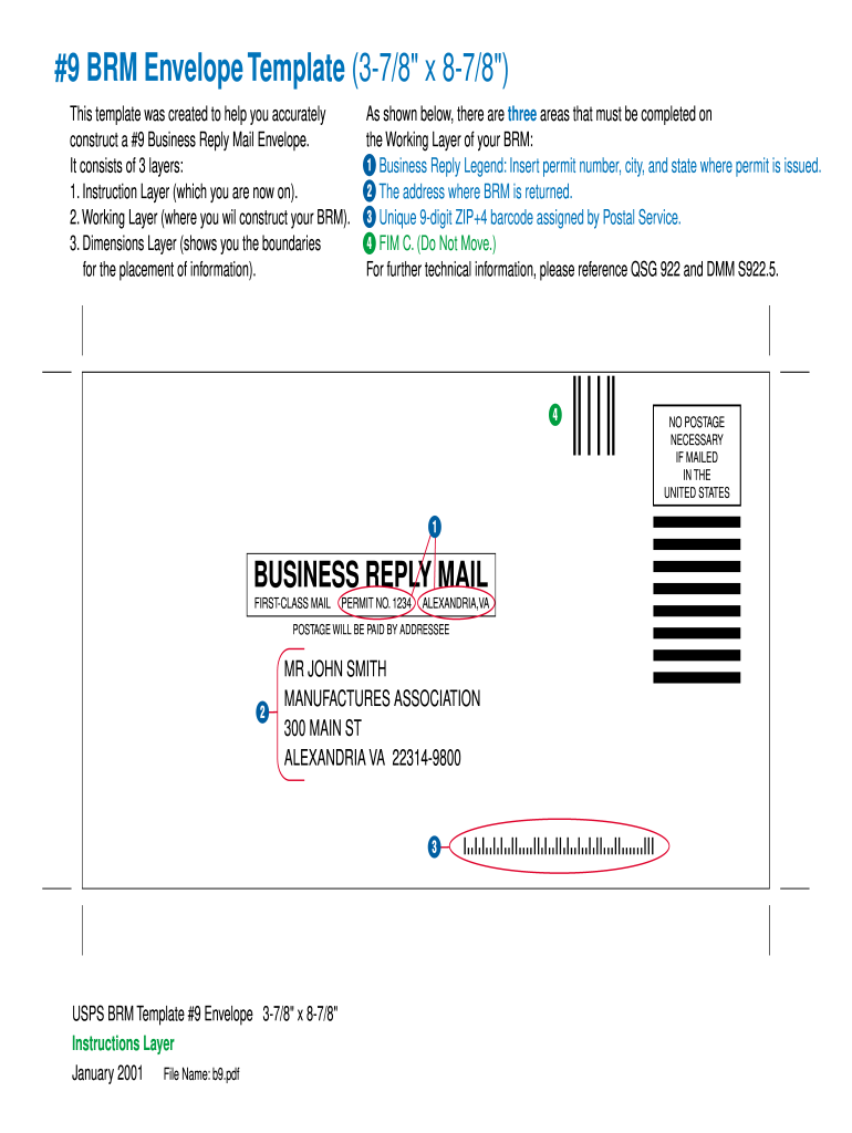 Business Reply Mail Template  Form