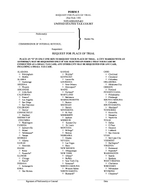 Us Tax Court Form 5