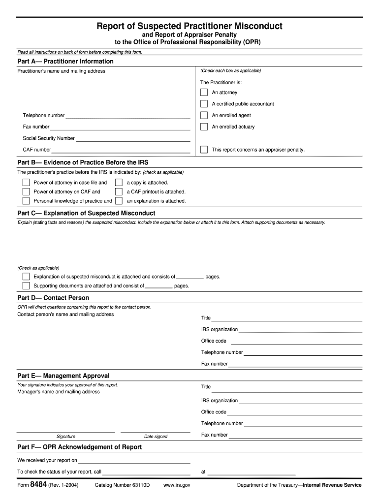  Form 8484 2004-2024