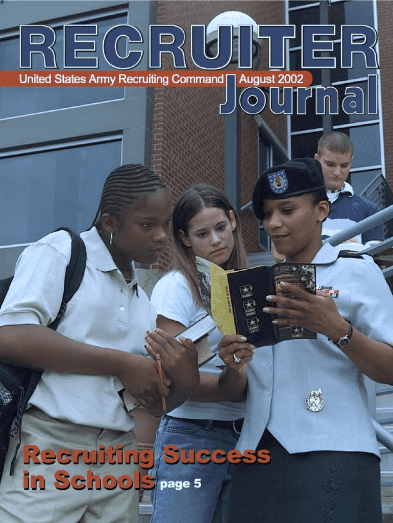 August Recruiter Journal August Recruiter Journal Usarec Army  Form