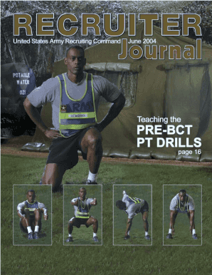 June Recruiter Journal June Recruiter Journal Usarec Army  Form