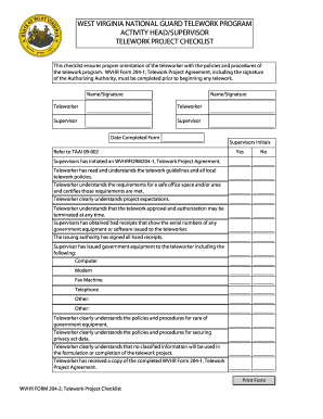 Forms West Virginia Army National Guard