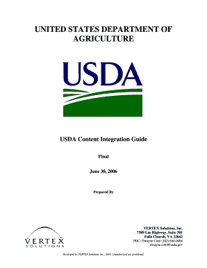 USDAContentIntegration DOC Afm Ars Usda  Form