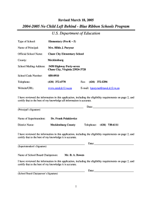 Chase City Elementary School Application Www2 Ed  Form