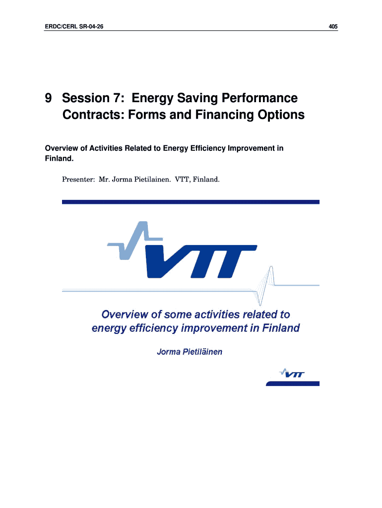 Session 7 Energy Saving Performance Contracts Forms and