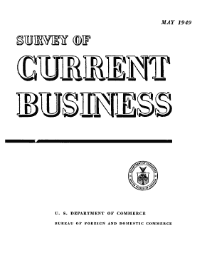 Survey of Current Business May 1949 Bureau of Economic Analysis  Form