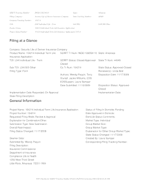 Filing INGD 126259110 Insurance Arkansas  Form