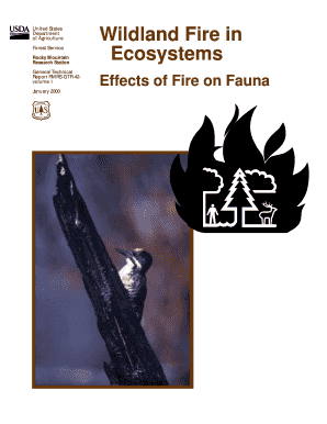 Wildland Fire in Ecosystems Effects of Fire on Fauna Indian Affairs Bia  Form