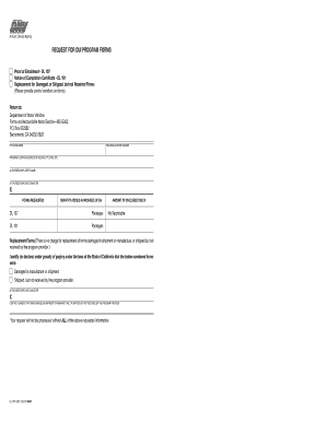 Dl 101 Form California