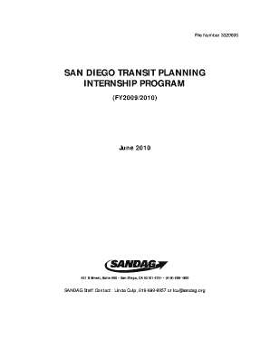 SAN DIEGO TRANSIT PLANNING INTERNSHIP PROGRAM  Form