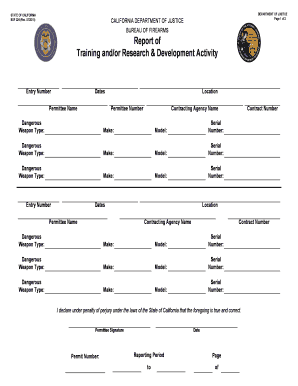 BOF 024 Report of Training Research Activity  Form