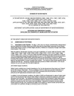 Division of Water Rights in the Matter of License 1986 and Permits Swrcb2 Waterboards Ca  Form
